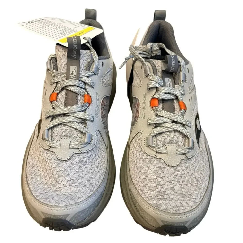 NWOT Men’s Saucony TR18 Trail Running Shoes Gray/Orange Size 9
